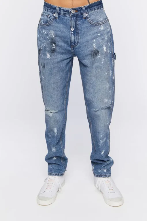 Paint Splatter Cargo Jeans