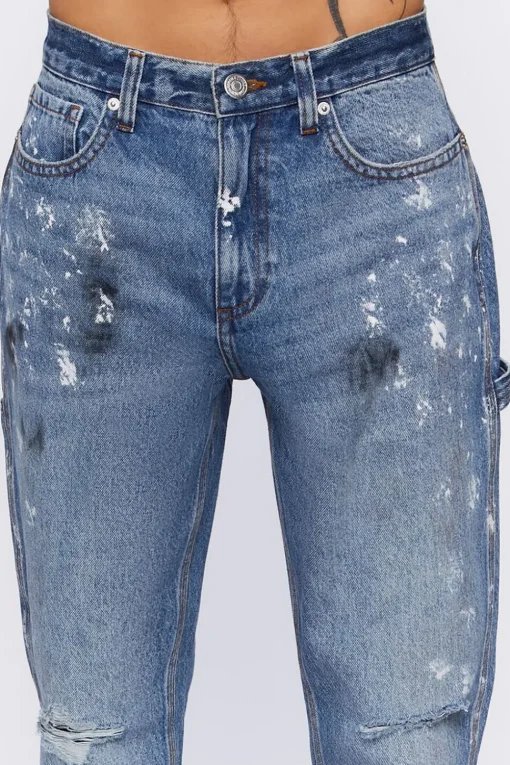 Paint Splatter Cargo Jeans