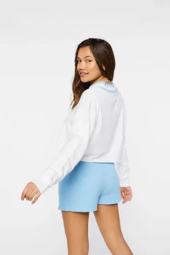 Palm Beach Graphic Raw-Cut Pullover