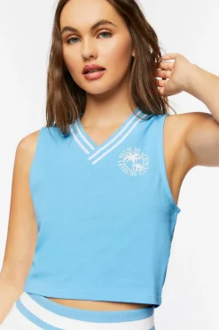 Palm Beach Leisure Club Graphic Crop Top