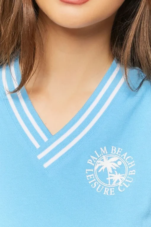 Palm Beach Leisure Club Graphic Crop Top
