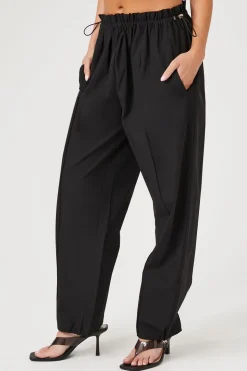 Paperbag Drawstring-Hem Joggers