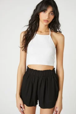 Paperbag High-Rise Shorts