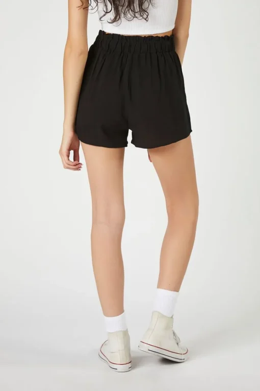 Paperbag High-Rise Shorts