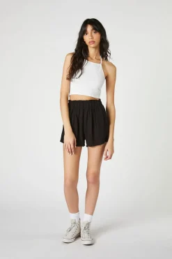 Paperbag High-Rise Shorts