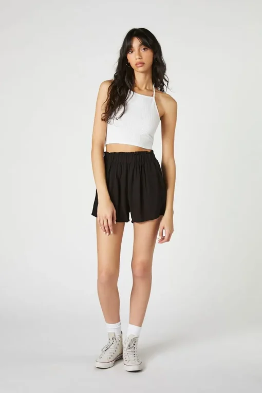 Paperbag High-Rise Shorts