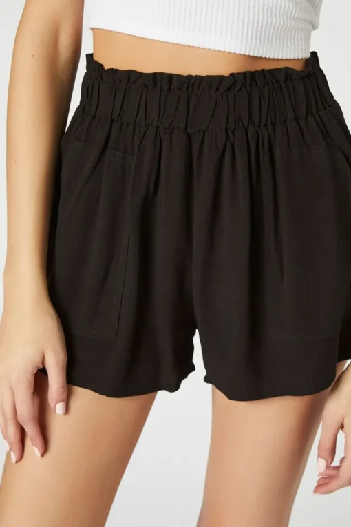 Paperbag High-Rise Shorts