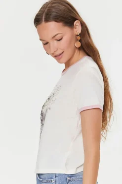 Pink Floyd Graphic Cropped Ringer Tee
