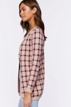 Plaid Cami & Cardigan Sweater Set