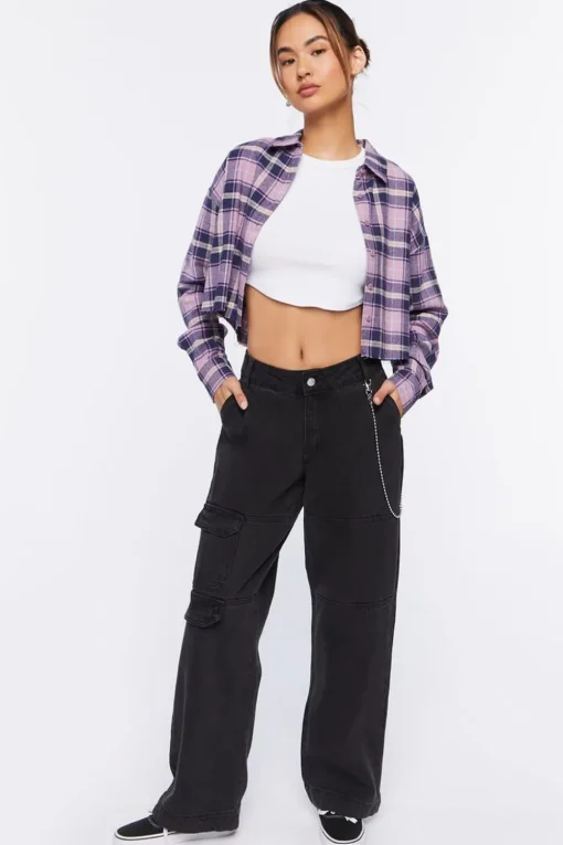 Plaid Cropped Shirt