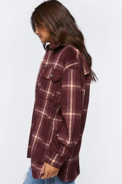 Plaid Drop-Sleeve Shacket