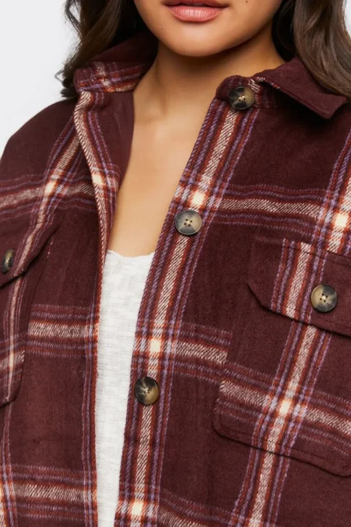Plaid Drop-Sleeve Shacket