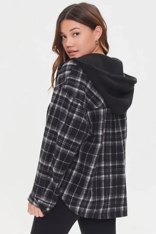 Plaid Hooded Shacket