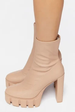 Platform Lug-Sole Ankle Boots