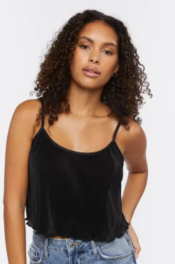 Plisse Cami Crop Top