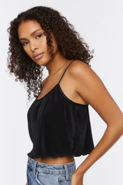Plisse Cami Crop Top