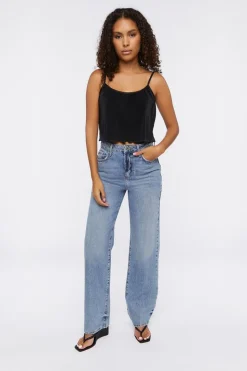Plisse Cami Crop Top