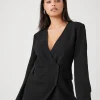 Plunging Wrap Blazer