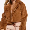 Plush Cropped Coat