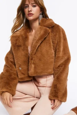 Plush Cropped Coat