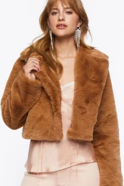 Plush Cropped Coat