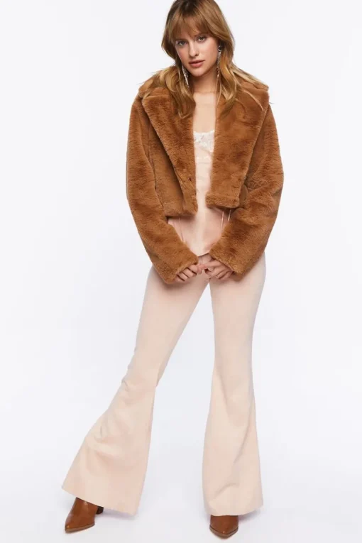 Plush Cropped Coat