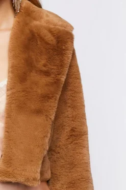 Plush Cropped Coat