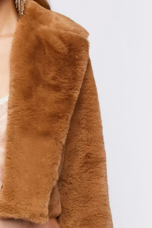 Plush Cropped Coat