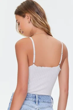 Pointelle Lettuce-Edge Bodysuit