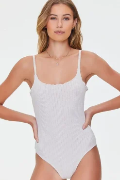 Pointelle Lettuce-Edge Bodysuit