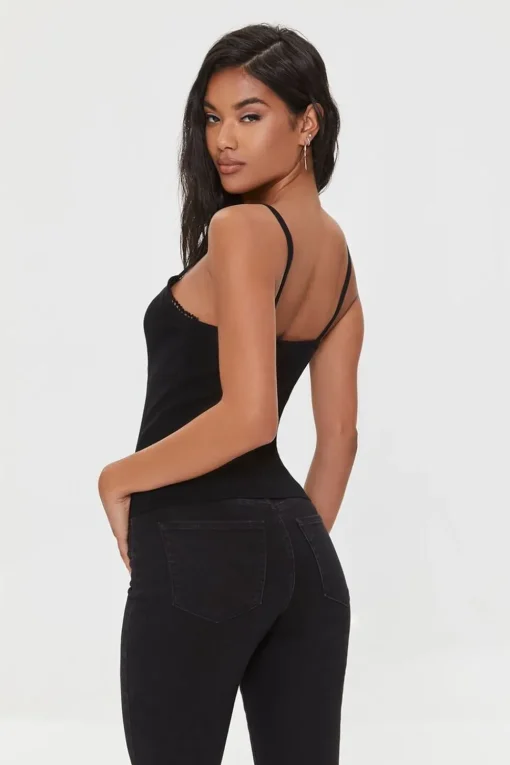 Pointelle Sweater-Knit Cami