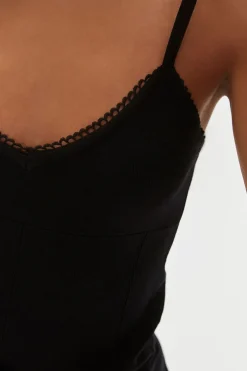 Pointelle Sweater-Knit Cami