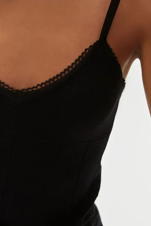 Pointelle Sweater-Knit Cami