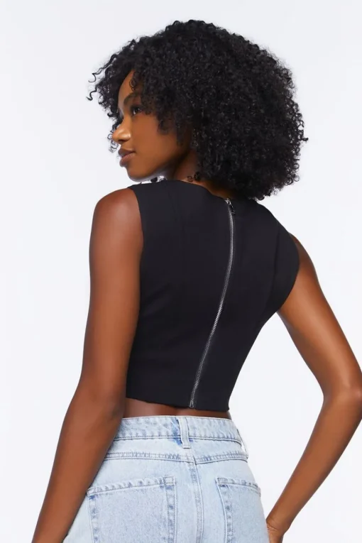 Ponte Knit Crop Top
