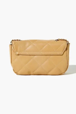 Quilted Faux Leather Crossbody Bag