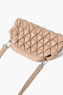 Quilted Faux Leather Crossbody Bag
