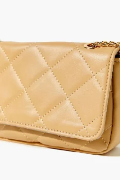 Quilted Faux Leather Crossbody Bag