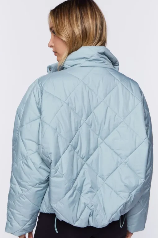 Quilted Toggle-Drawstring Puffer Jacket