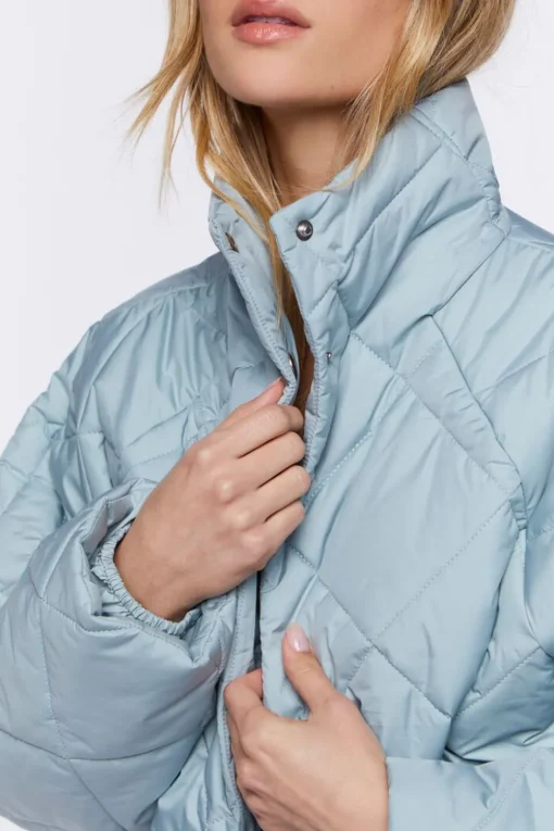 Quilted Toggle-Drawstring Puffer Jacket