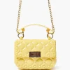 Quilted Vinyl Chain Crossbody Bag