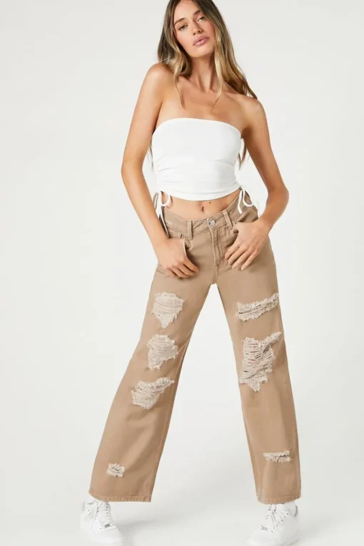 Recycled Cotton Wide-Leg Jeans