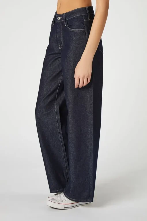 Recycled Cotton Wide-Leg Jeans