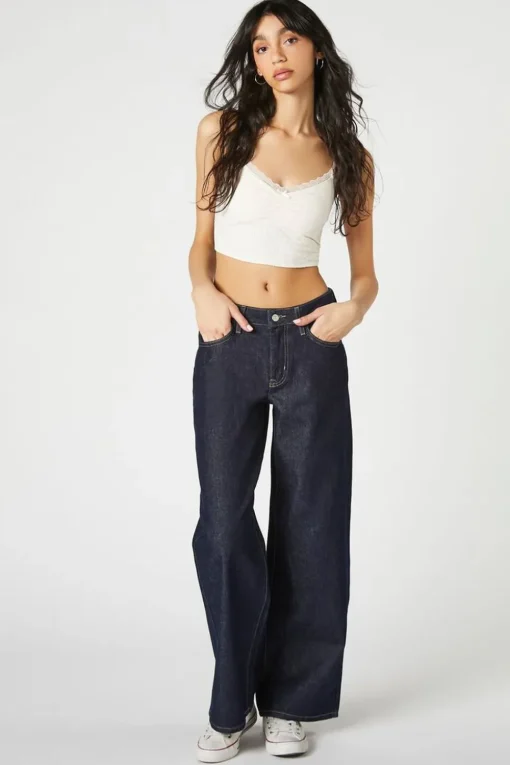 Recycled Cotton Wide-Leg Jeans