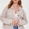 Reverse Fleece Drop-Sleeve Jacket