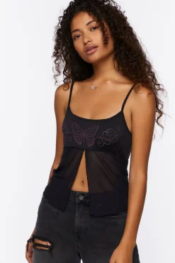 Rhinestone Butterfly Graphic Cami