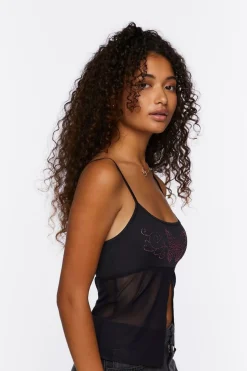 Rhinestone Butterfly Graphic Cami
