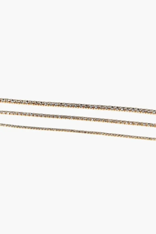 Rhinestone Chain Bracelet Set