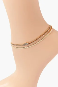 Rhinestone Eye Anklet Set