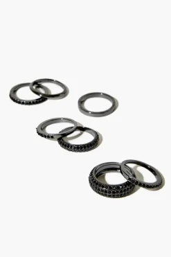 Rhinestone Ring Set