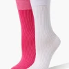 Ribbed Crew Sock Set - 2 Pack